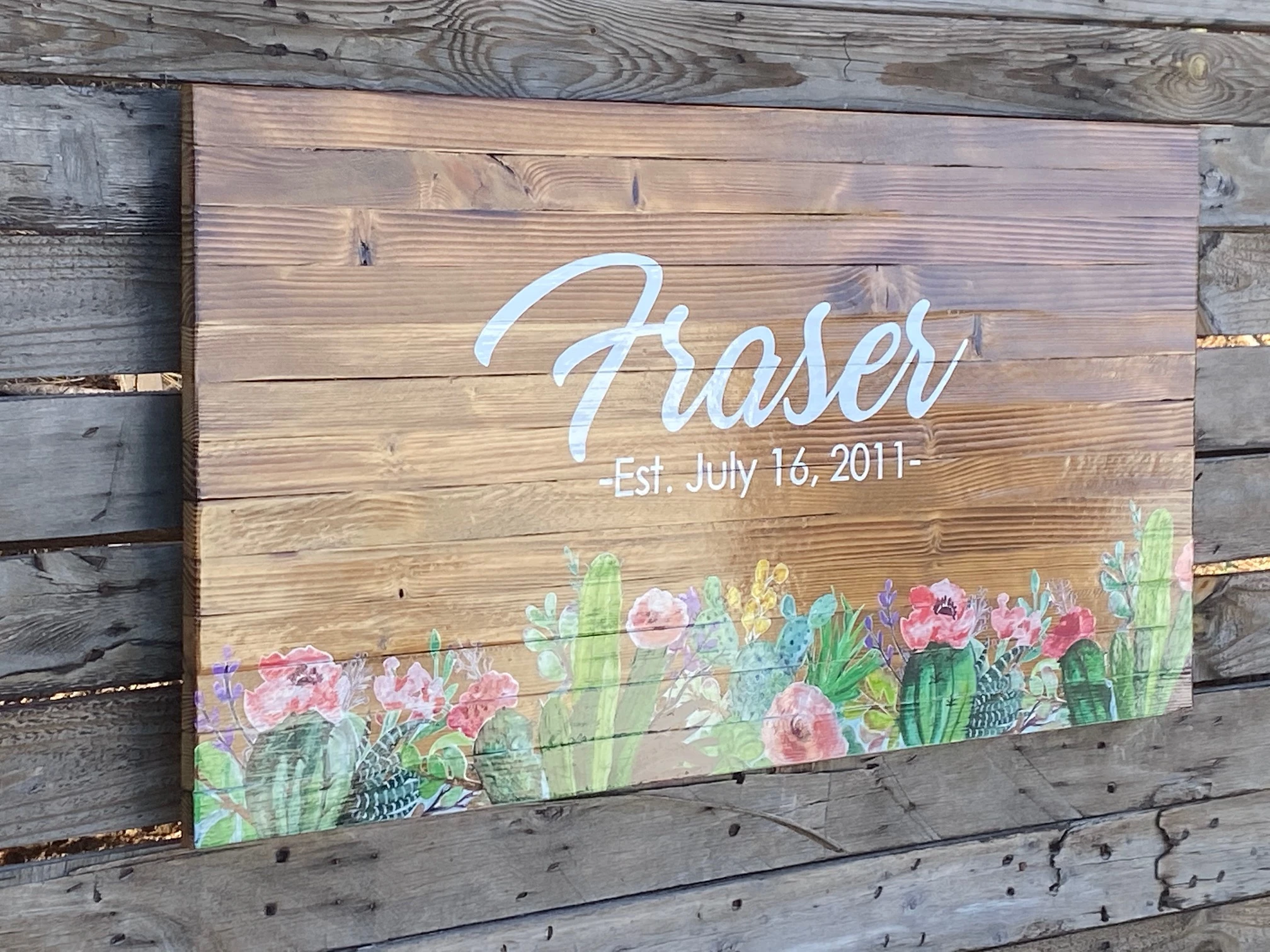 Rustic Family Plank Custom