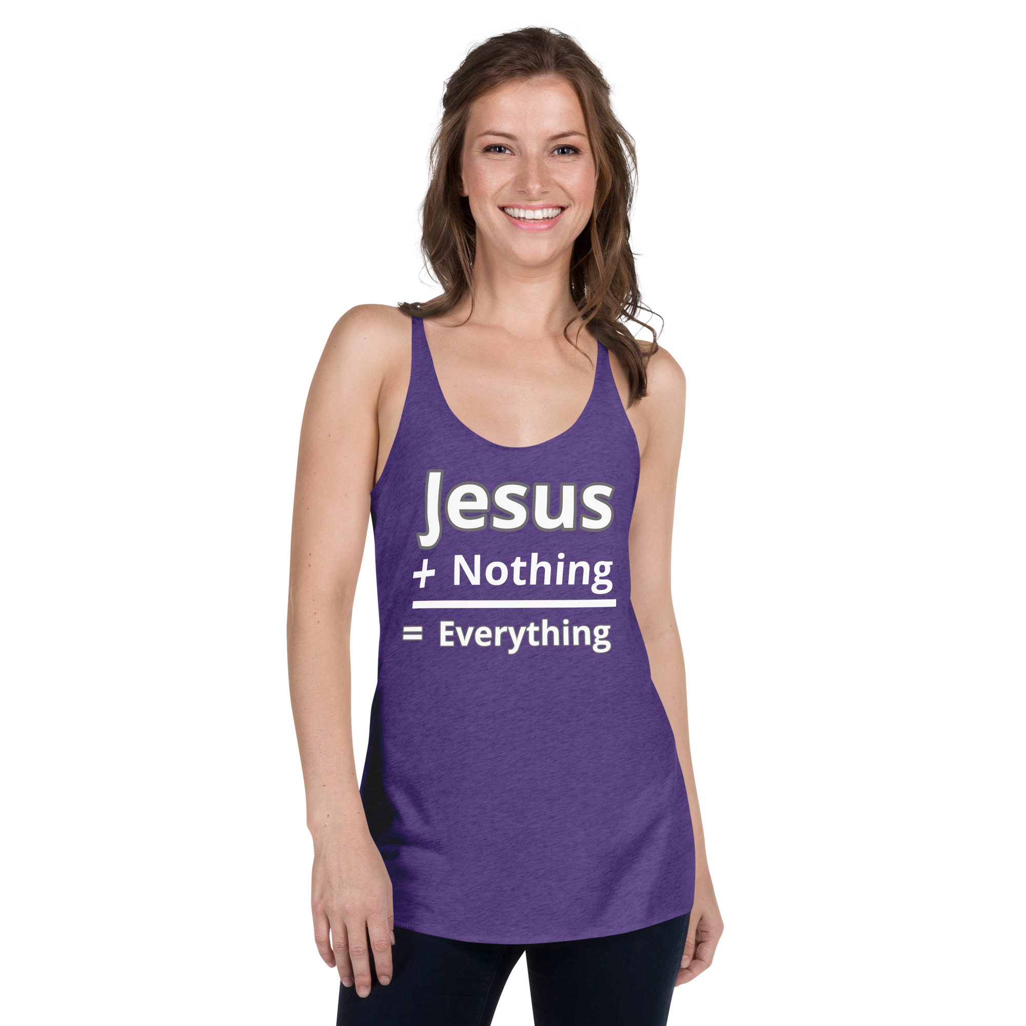 Jesus = Everything Women's Racerback Tank - Image 9