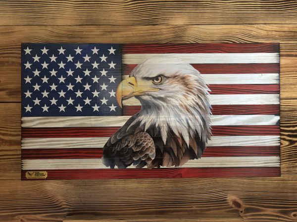 Bald Eagle American Flag